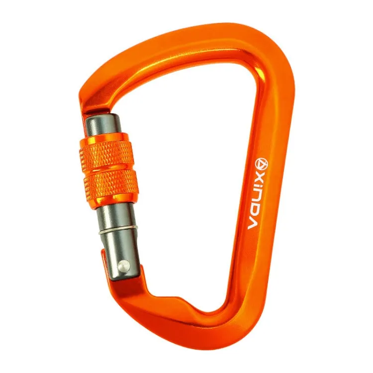 XINDA XD-8128 Outdoor Rock Climbing Load-bearing Carabiner Survive Kits, Color: Threaded-Orange