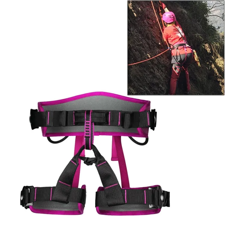 XINDA XDA9516 Outdoor Rock Climbing Polyester High-strength Wire Adjustable Downhill Whole Body Safety Belt(Red)